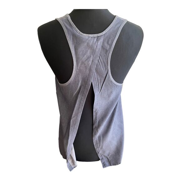 Lululemon All Tied Up Tank Top Open Back Navy Blue Denim - Picture 2 of 4